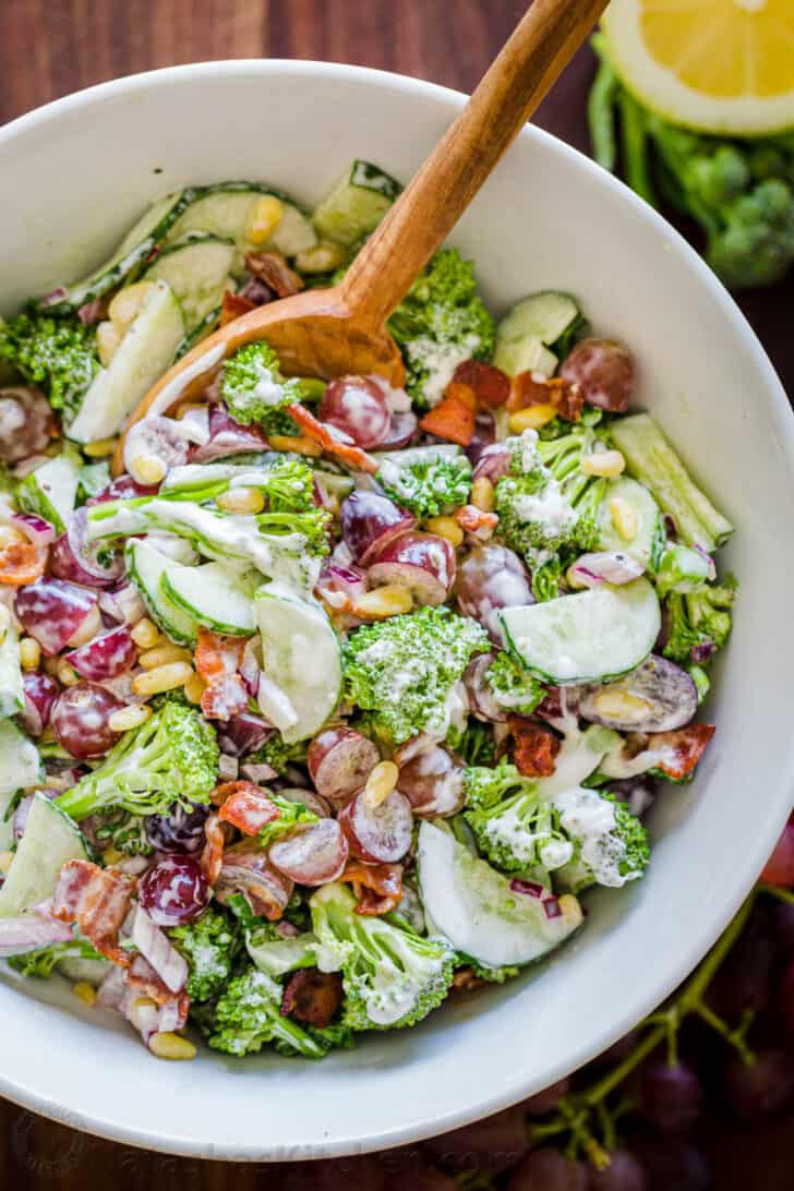 Broccoli Salad with Grapes