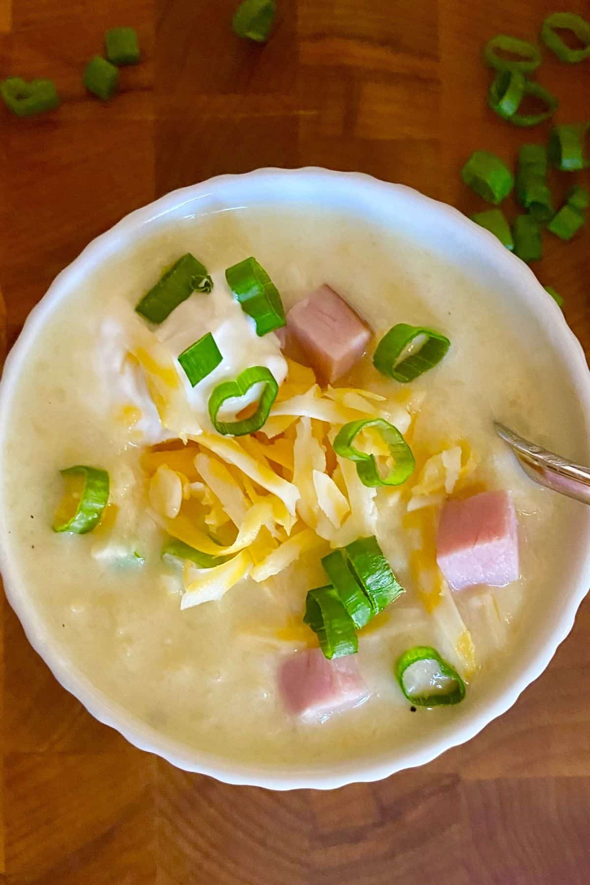 Cheesy Potato and Ham Soup