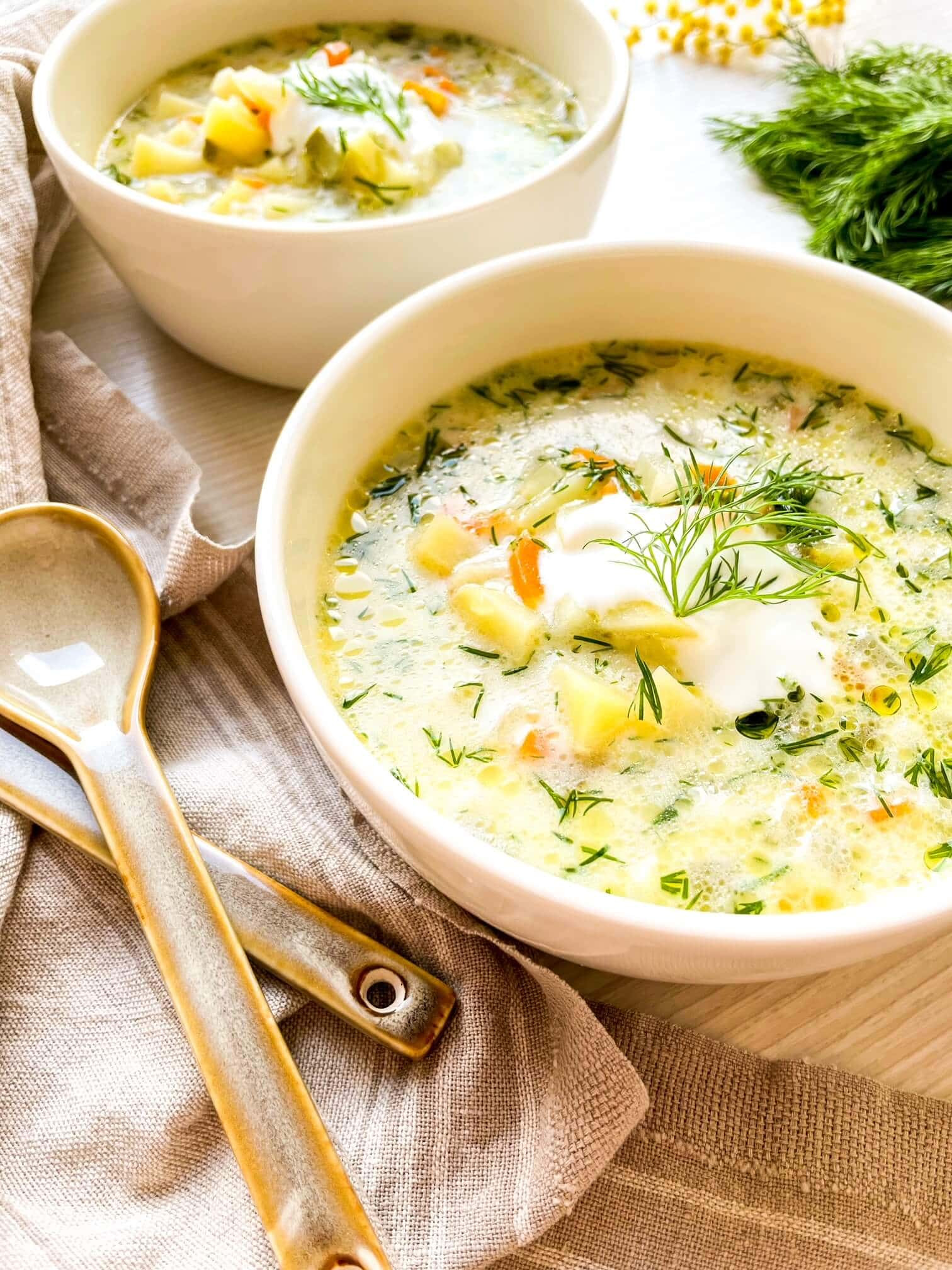 Creamy Dill Pickle Potato Soup