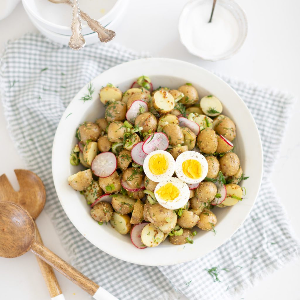 French Potato Salad with Egg