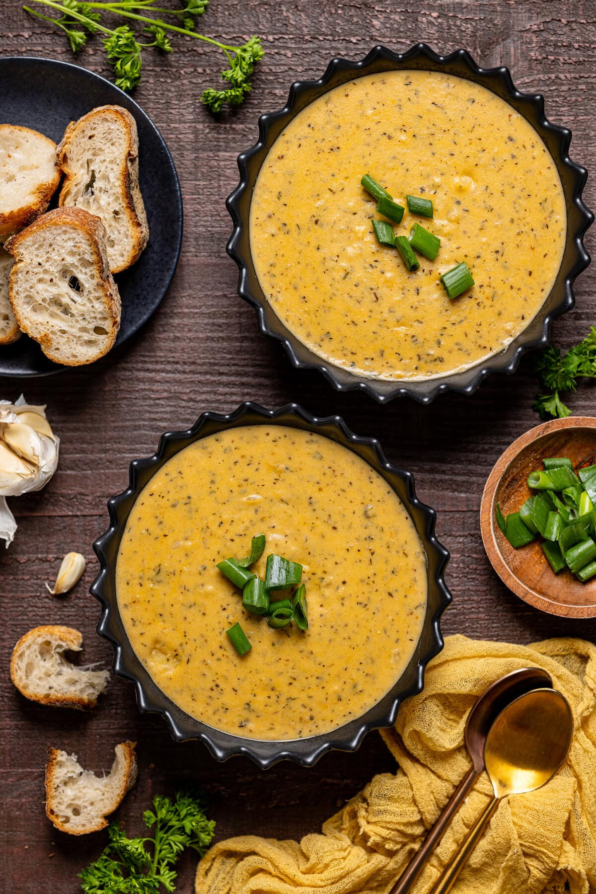 Garlic Herb Potato Soup