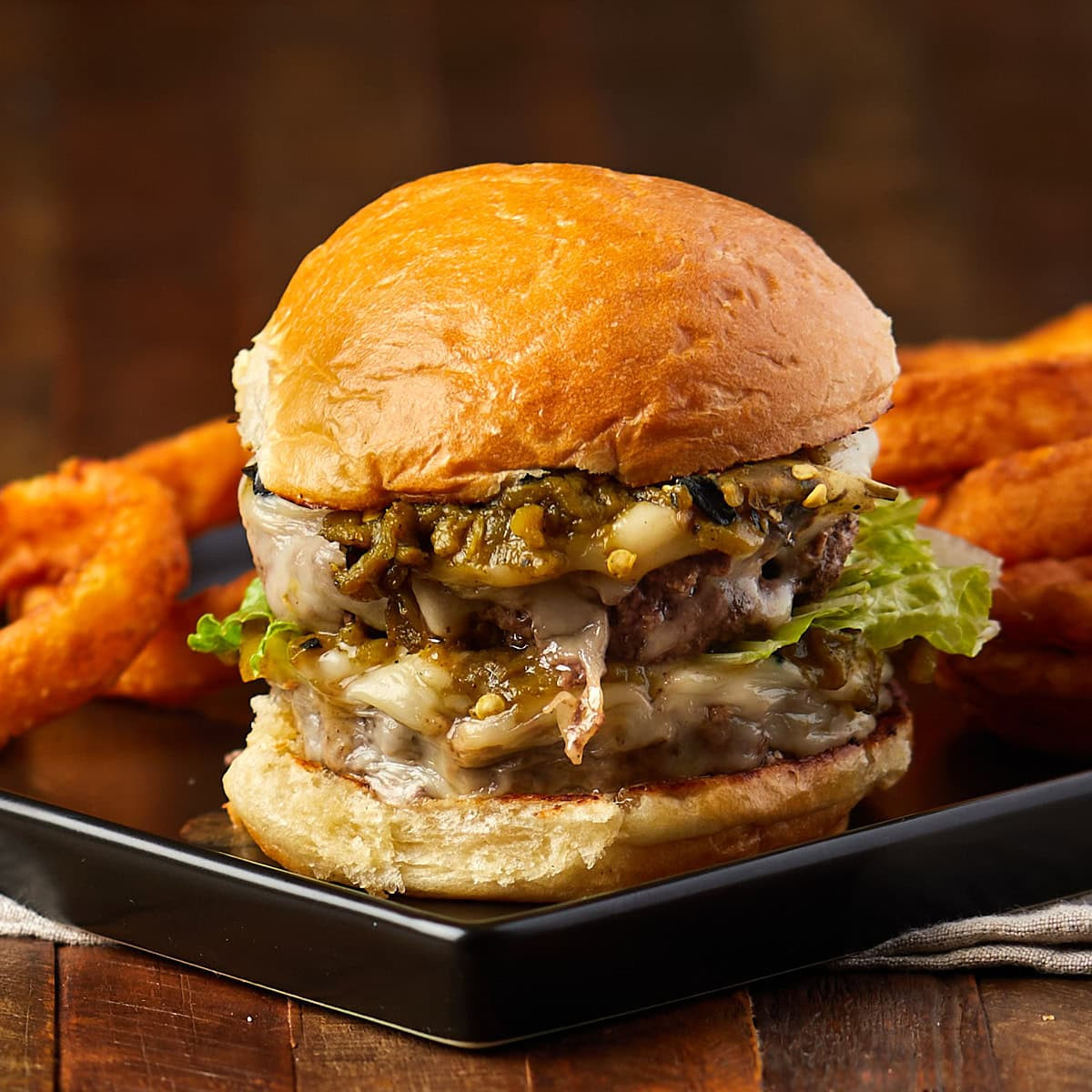 Green Chile Cheeseburger