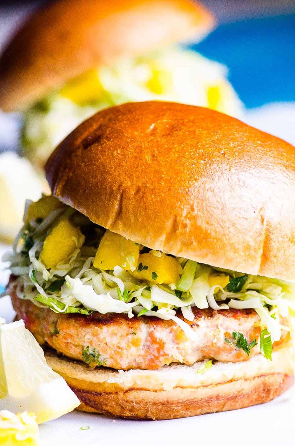 Baja Fish Burger with Slaw