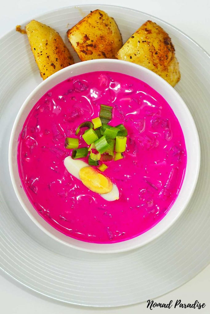 Lithuanian Cold Beet Soup (Šaltibarščiai)