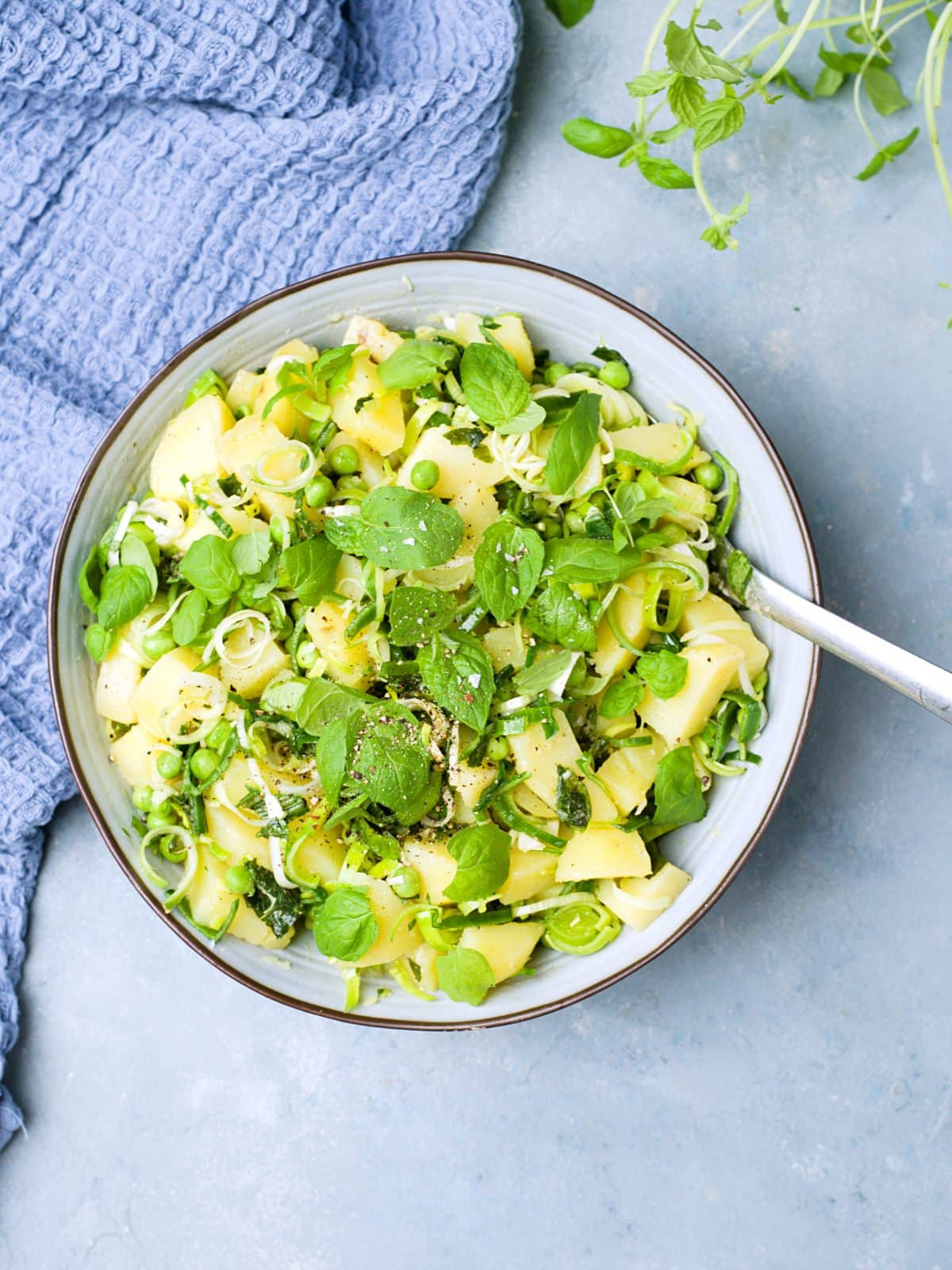 Potato Salad with Peas and Egg