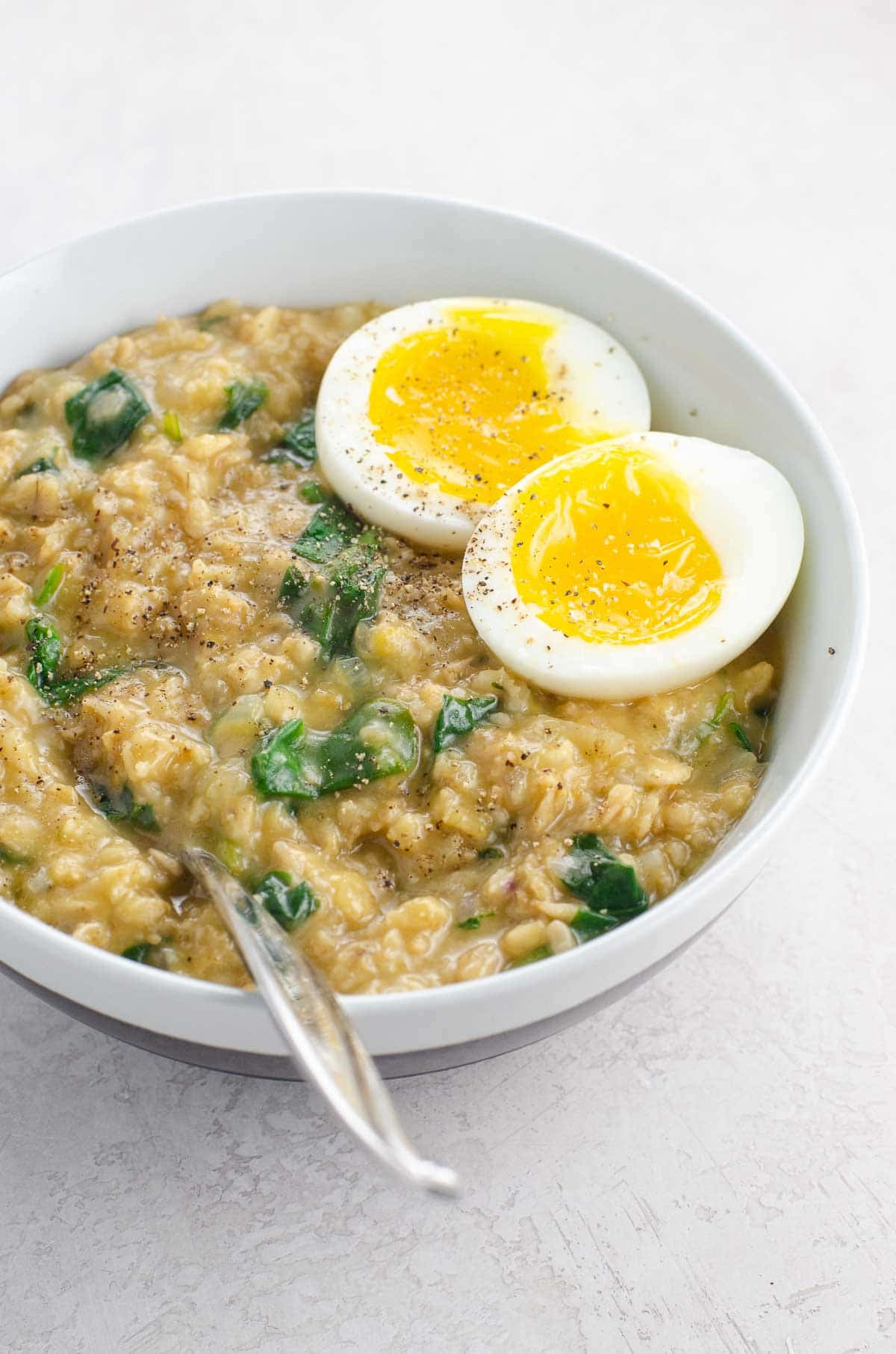 Savory Oatmeal with Greens
