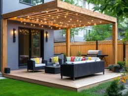Stunning Corner Pergola Patio Ideas