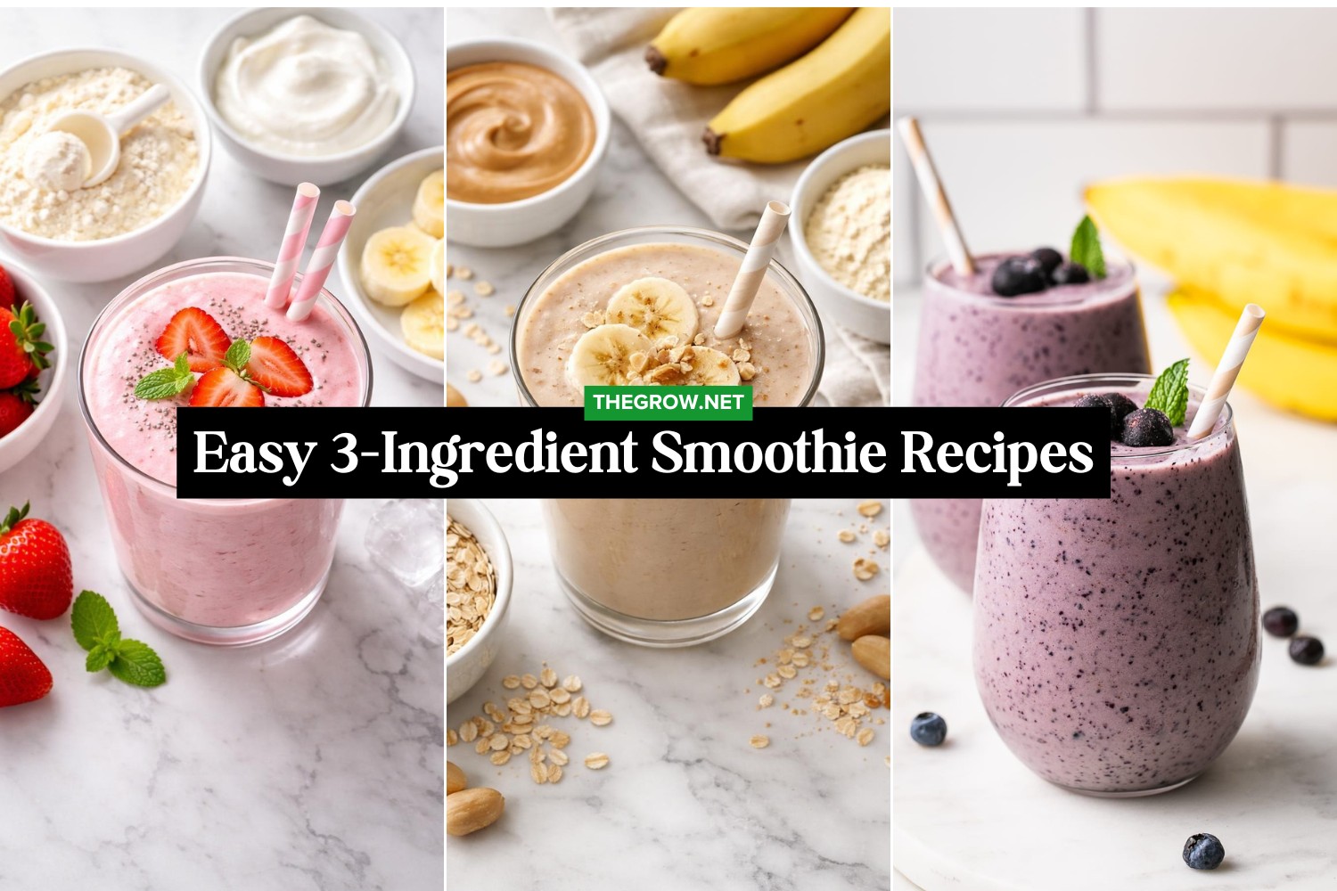 Easy 3-Ingredient Smoothie Recipes