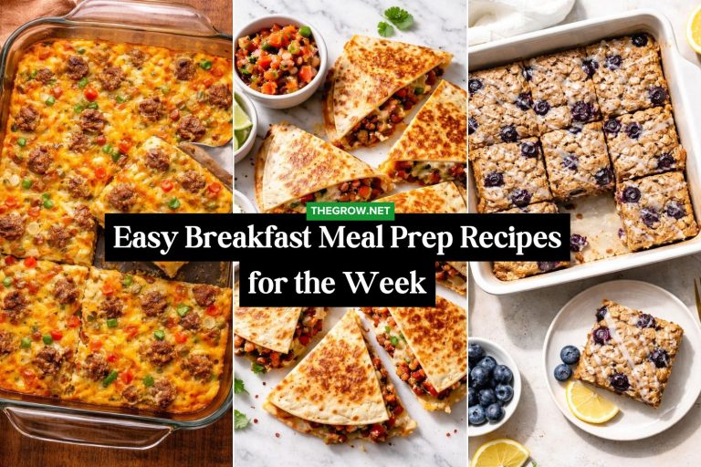 Easy Breakfast Meal Prep Recipes for the Week